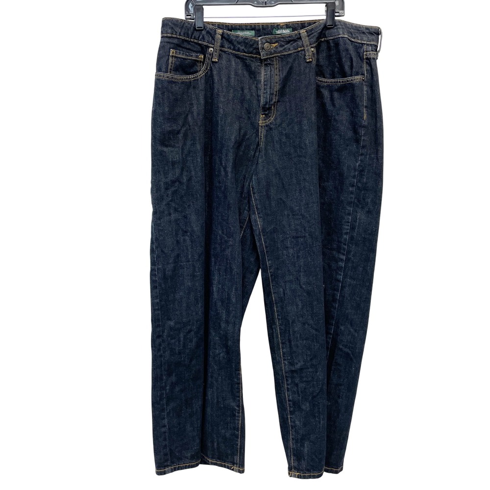 Wild Fable Women's Dark Wash Low-Rise Baggy Rigid Denim Jeans Size 16